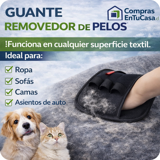 Guante removedor de pelos para tu mascota