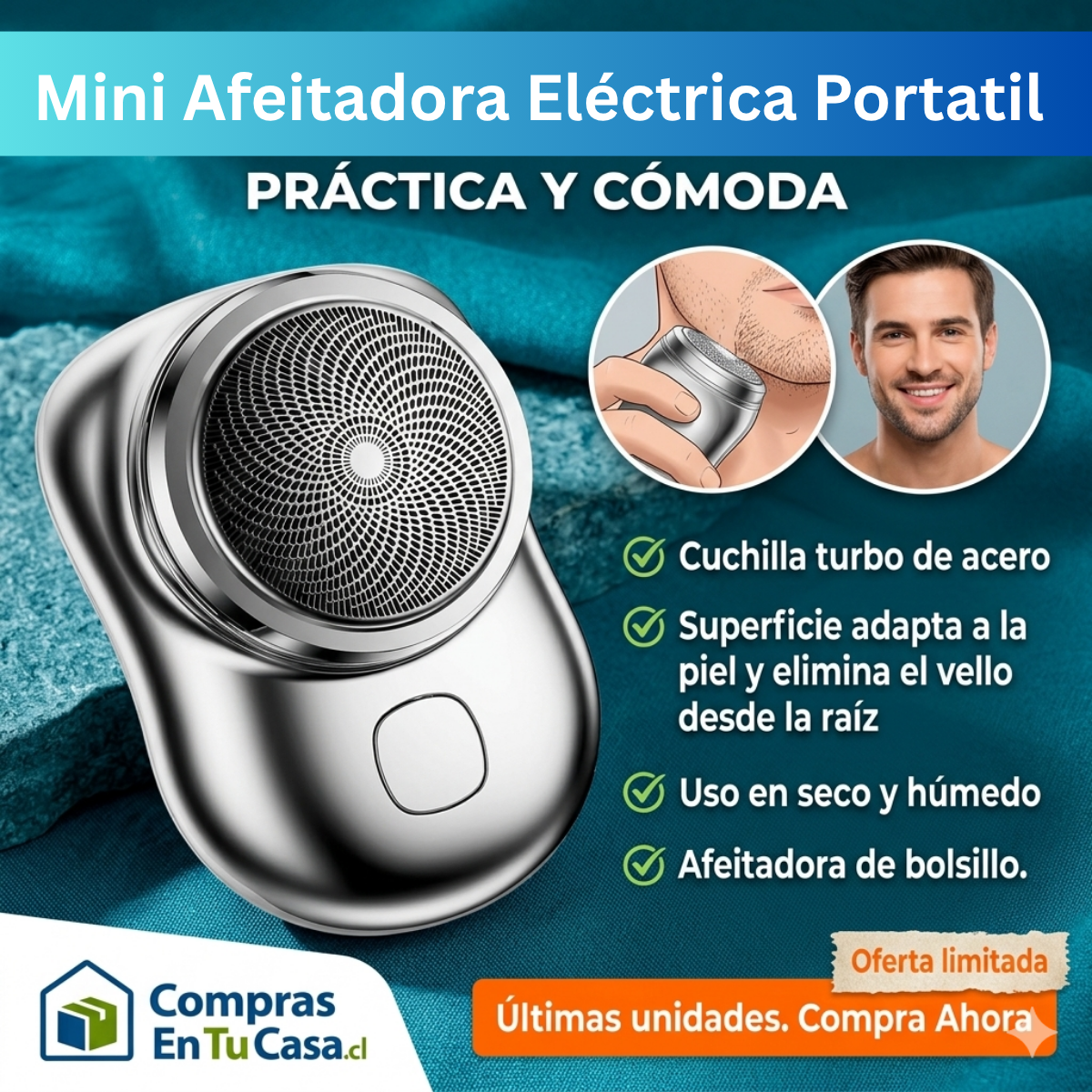 Mini Afeitadora Portatil: Pequeña, Rápida y Potente