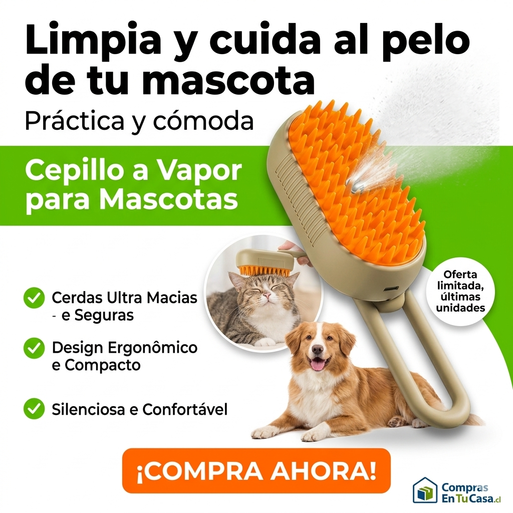 Cepillo Vapor para Mascotas